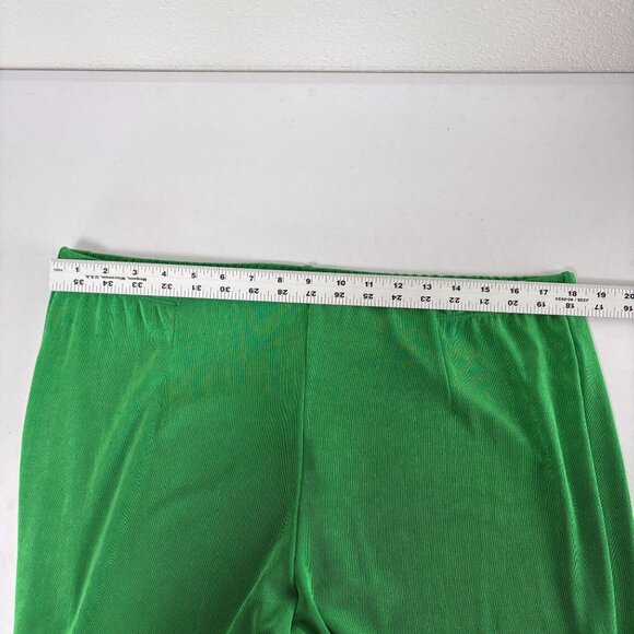 Chicos Travelers Pants Size 3 US 16 18 Green Slinky Pull On Elastic Straight Leg - Picture 6 of 8